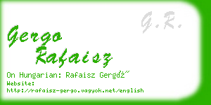 gergo rafaisz business card